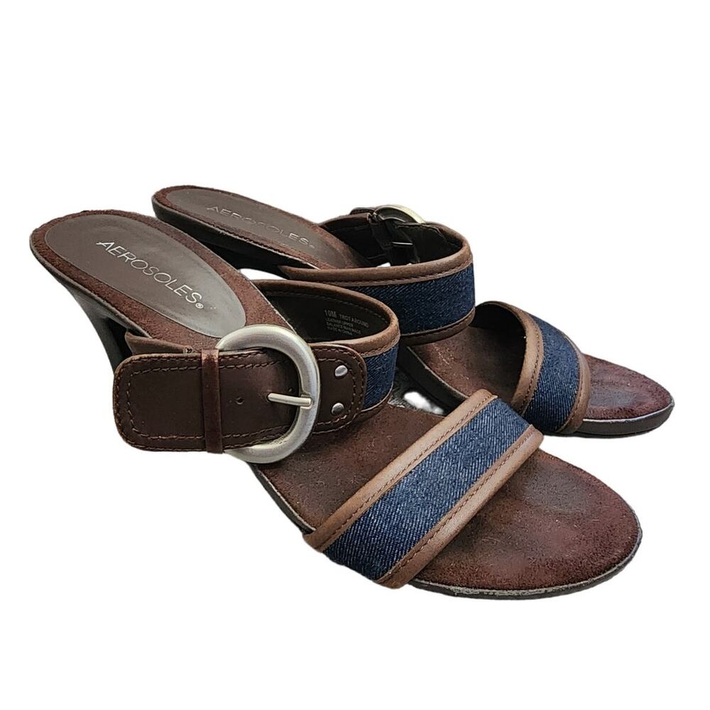 Aerosoles Trot Around Brown/Denim Blue, Size 10M